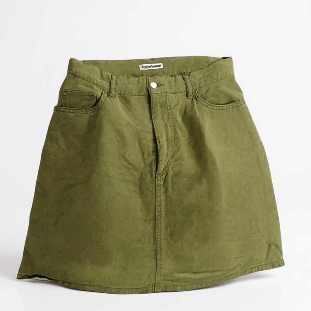 London London  Women's Olive Mini Skirt